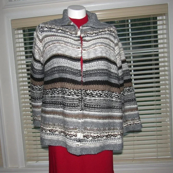 J. Jill Sweaters - J. JILL Cardigan Knit Wool Blend Sweater Size L